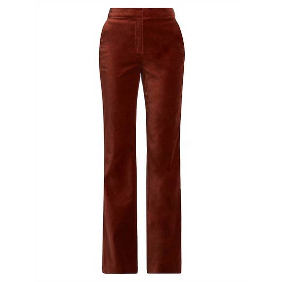 NEW DEREK LAM 10 CROSBY blake flare trouser in mahogany - Picture 5 of 5
